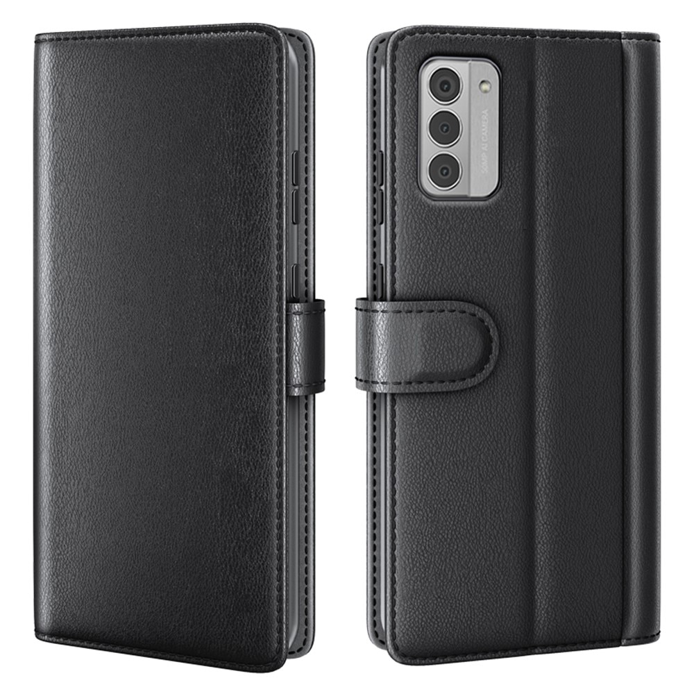 Funda de cuero genuino  Nokia G42, Negro