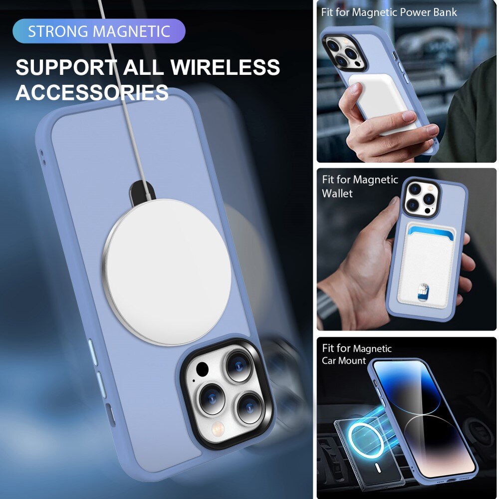 Funda híbrida MagSafe Ring iPhone 15 Plus Azul