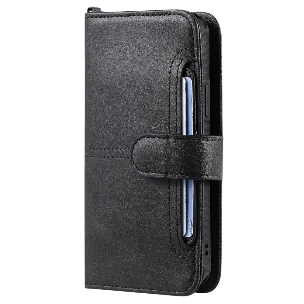 Magnet Leather Wallet iPhone 15 Pro Max negro