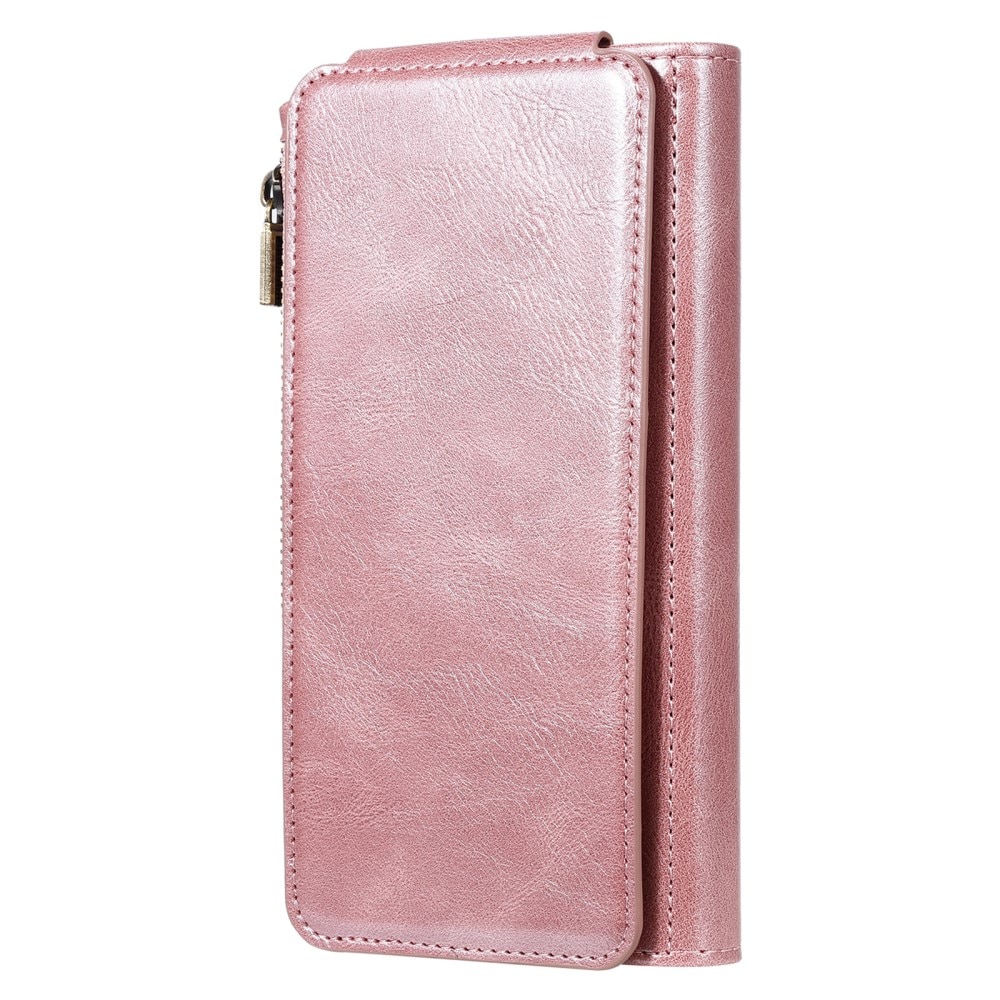 Magnet Leather Multi Wallet iPhone 15 Pro Max rosado