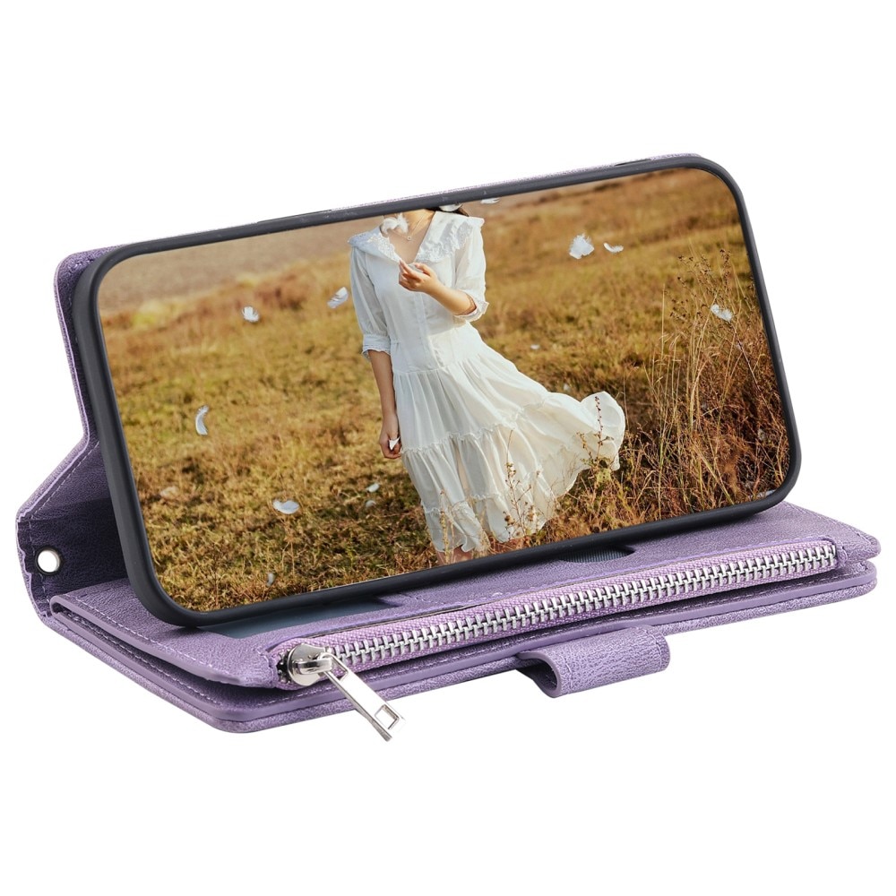 Funda acolchada tipo billetera Samsung Galaxy S24 Plus violeta