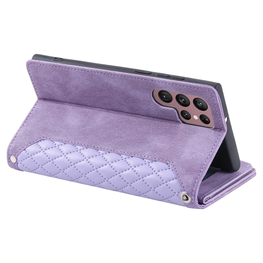 Funda acolchada tipo billetera Samsung Galaxy S24 Ultra violeta