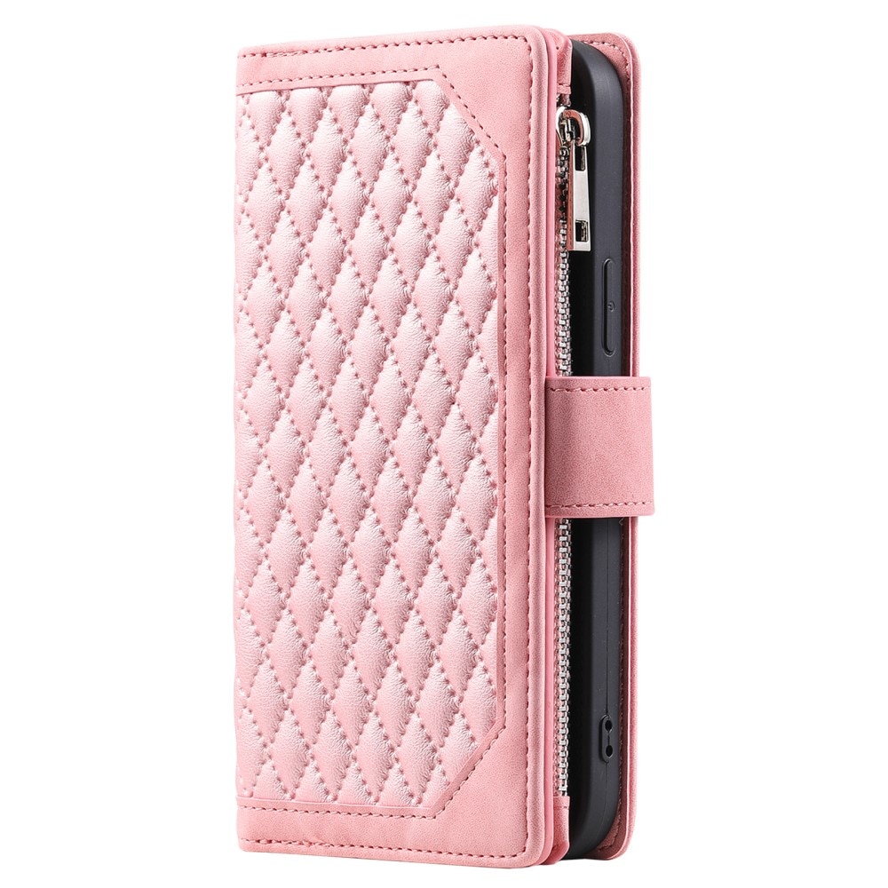 Funda acolchada tipo billetera Samsung Galaxy S24 Ultra rosado