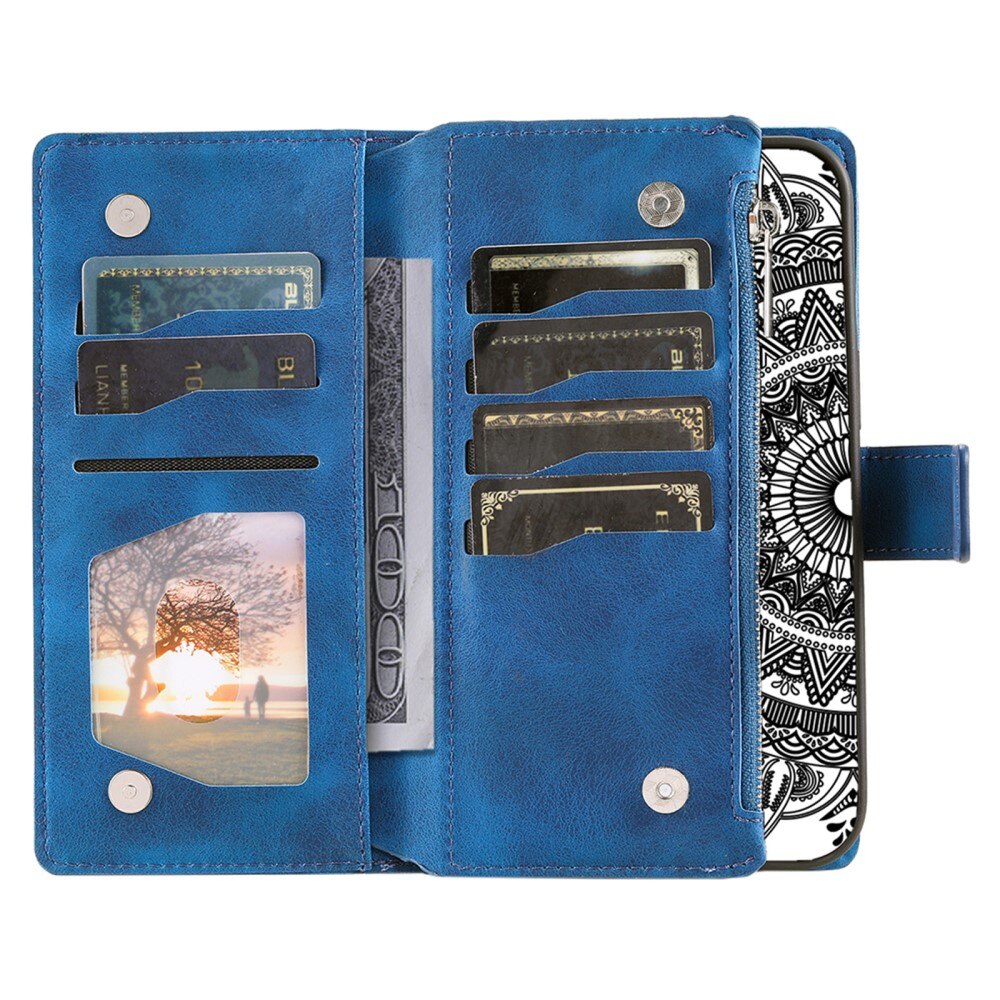 Funda Mandala tipo billetera Google Pixel 8 Pro, azul