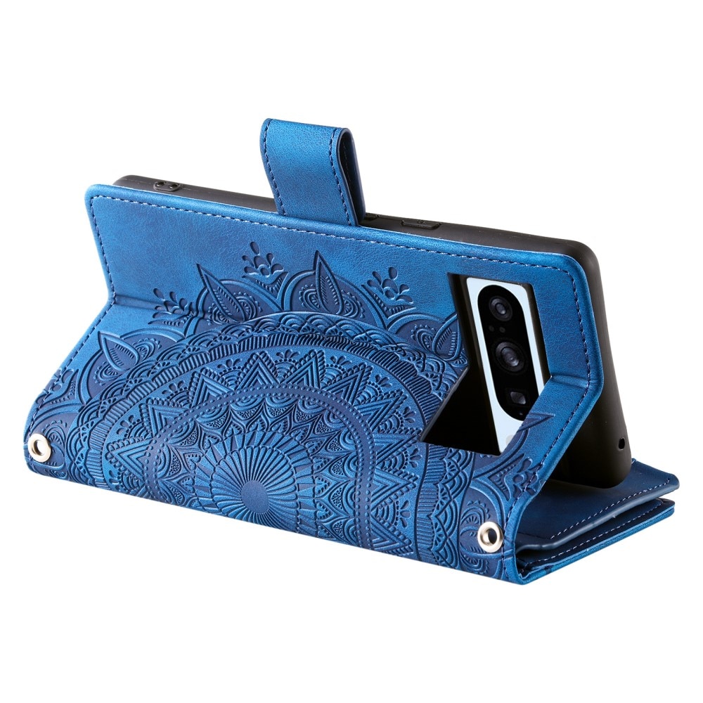 Funda Mandala tipo billetera Google Pixel 8 Pro, azul