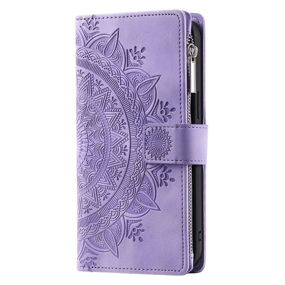 Funda Mandala tipo billetera Google Pixel 8 Pro, violeta