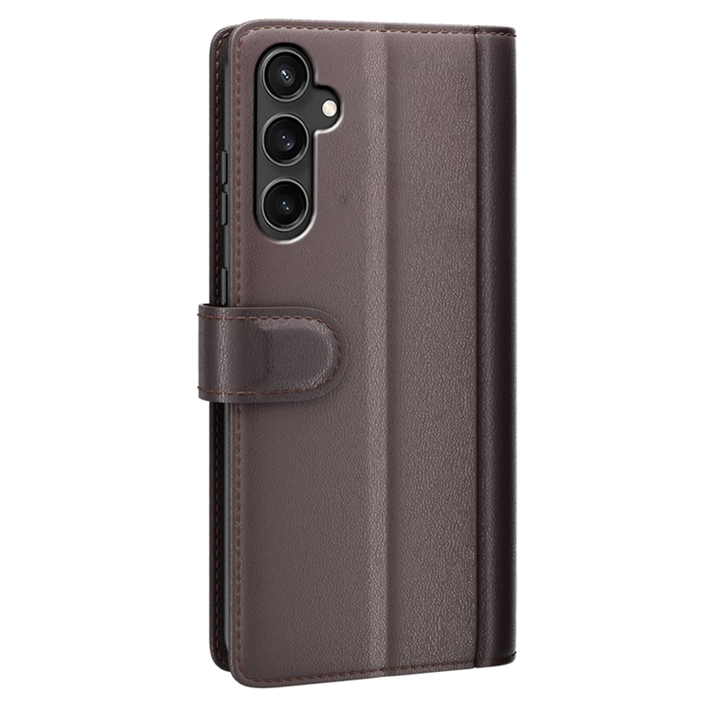 Funda de cuero genuino Samsung Galaxy S23 FE, Marrón