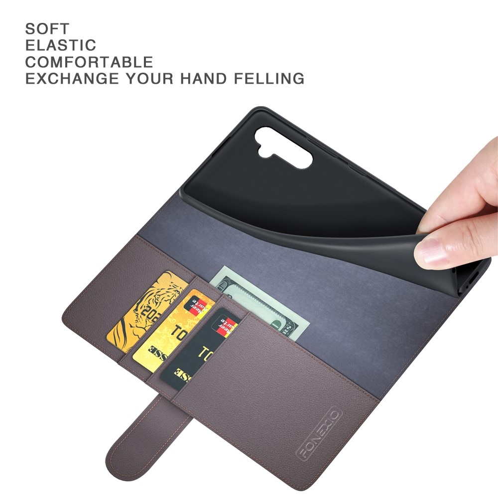 Funda de cuero genuino Samsung Galaxy S23 FE, Marrón