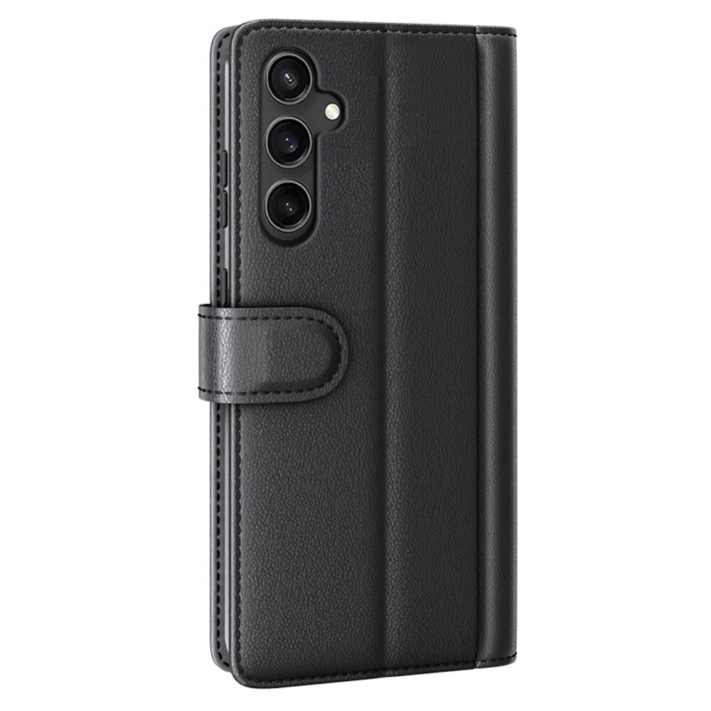 Funda de cuero genuino Samsung Galaxy S23 FE, Negro