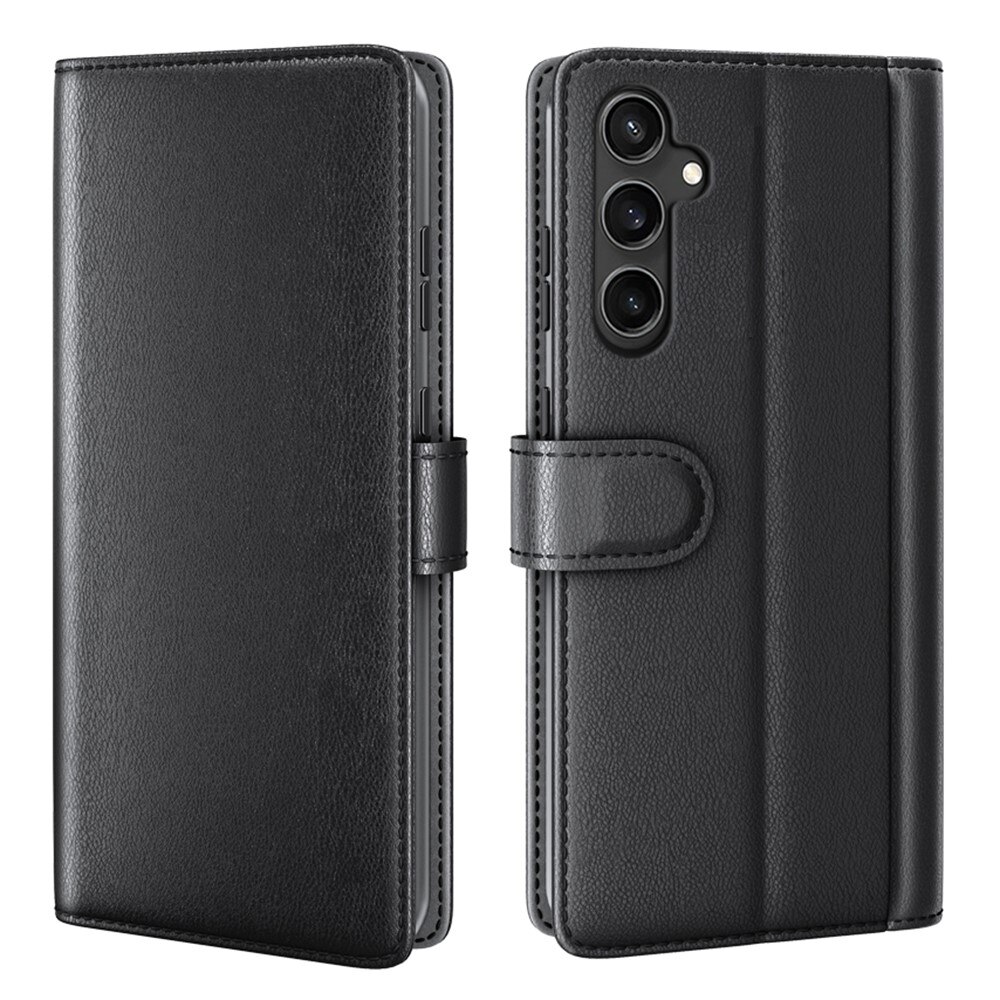 Funda de cuero genuino Samsung Galaxy S23 FE, Negro