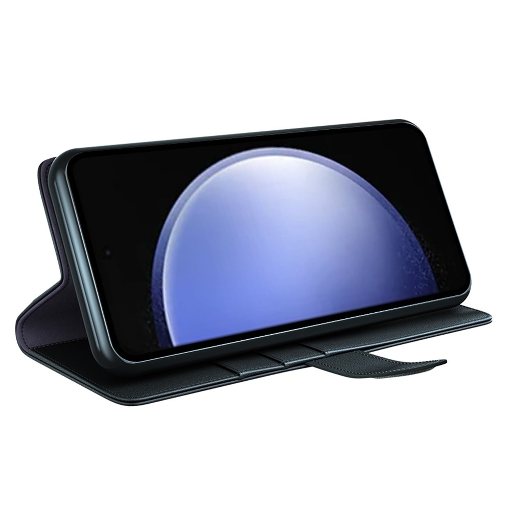 Funda de cuero genuino Samsung Galaxy S23 FE, Negro