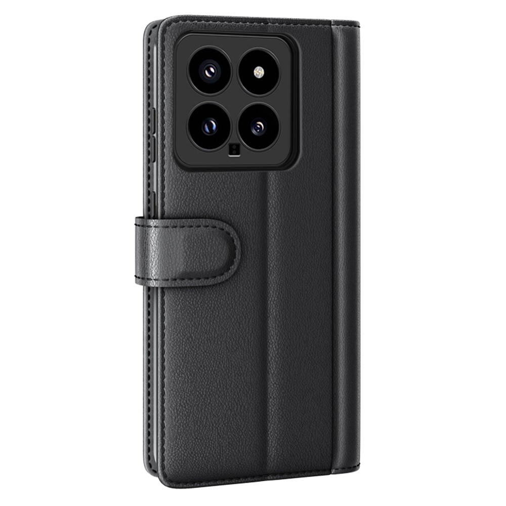 Funda de cuero genuino Xiaomi 14, negro