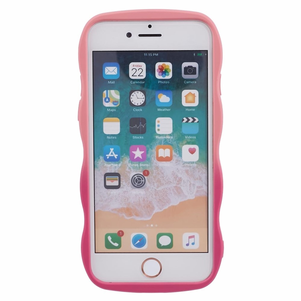 Funda Wavy Edge iPhone SE (2022) ombre rosa