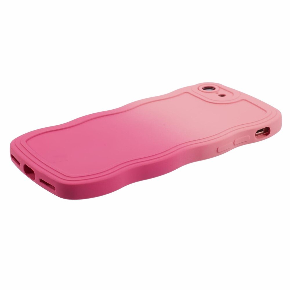 Funda Wavy Edge iPhone SE (2022) ombre rosa