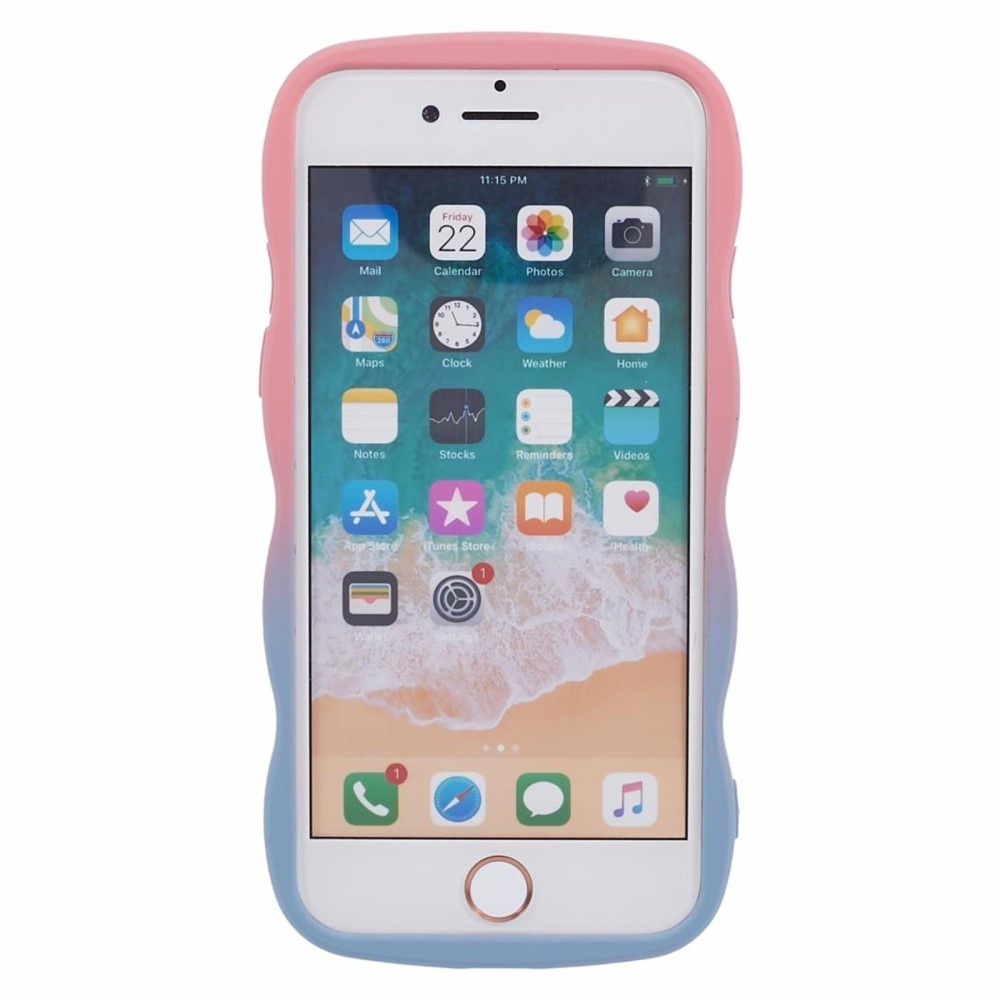 Funda Wavy Edge iPhone 8 ombre rosa/azul