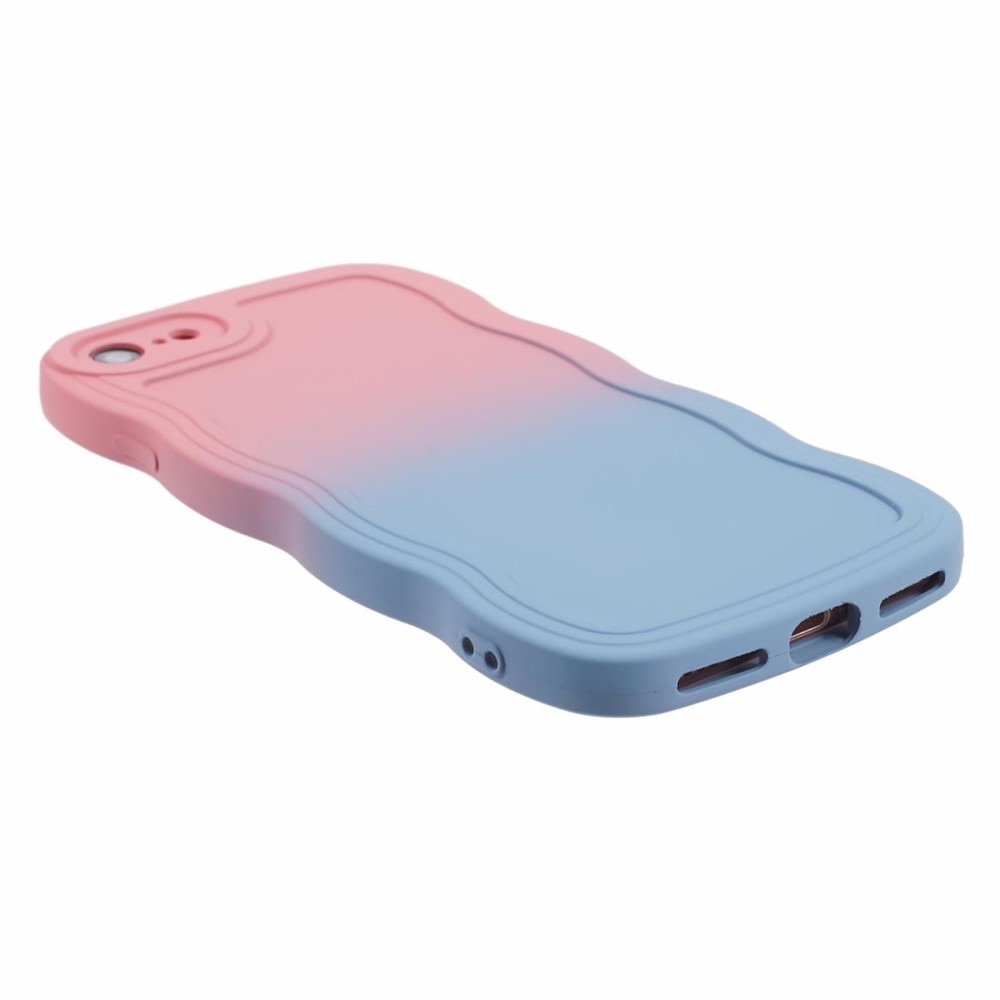 Funda Wavy Edge iPhone SE (2020) ombre rosa/azul
