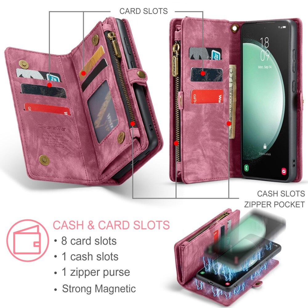 Cartera Multi-Slot Samsung Galaxy S23 FE Rojo