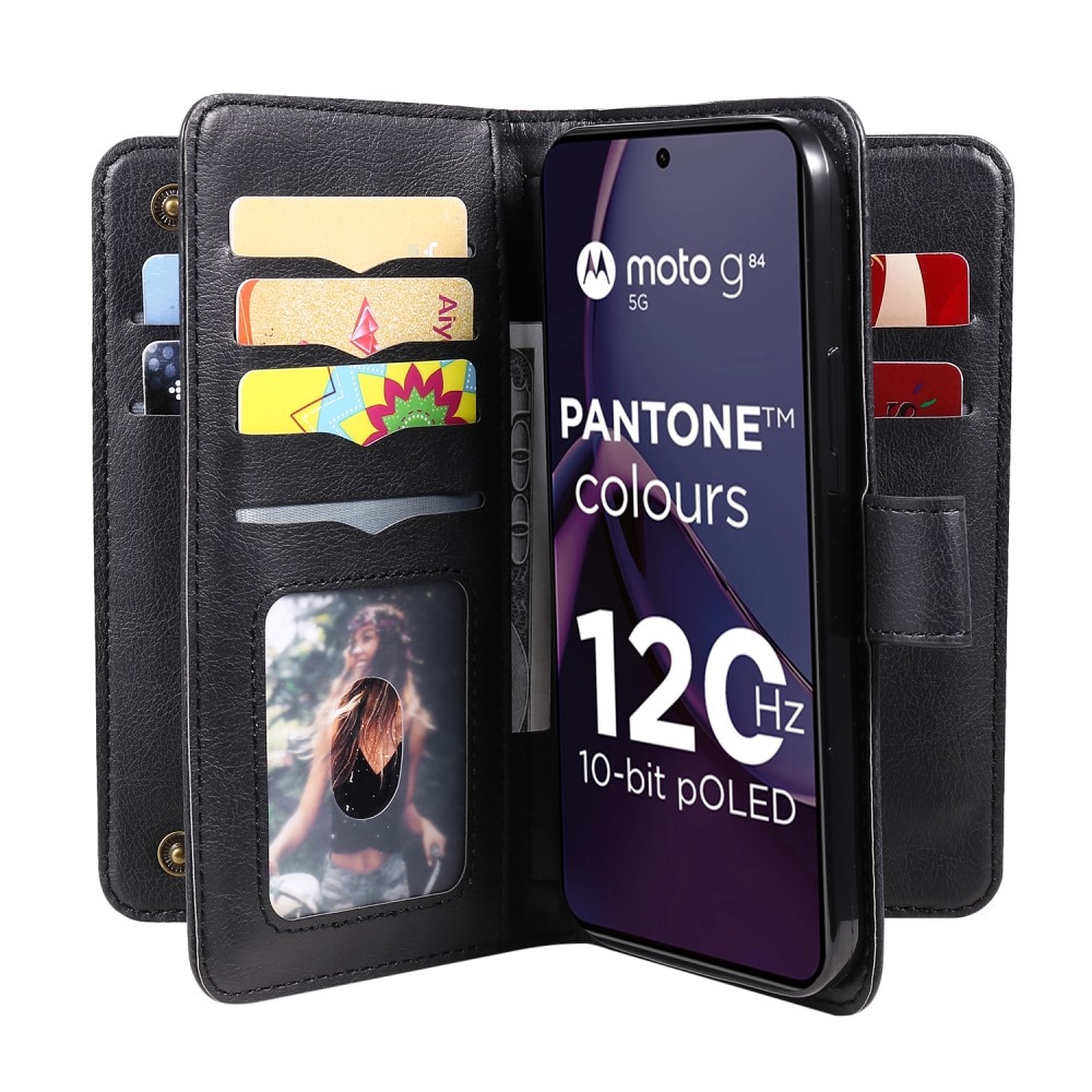 Funda cartera Multi-slot Motorola Moto G84, negro