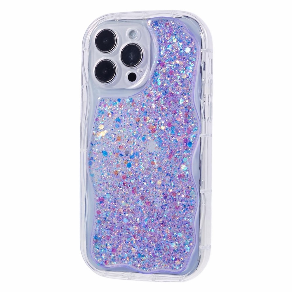 Funda de purpurina Wavy iPhone 12 Pro violeta