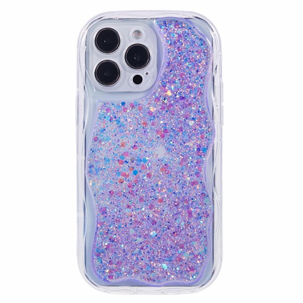 Funda de purpurina Wavy iPhone 12 Pro violeta