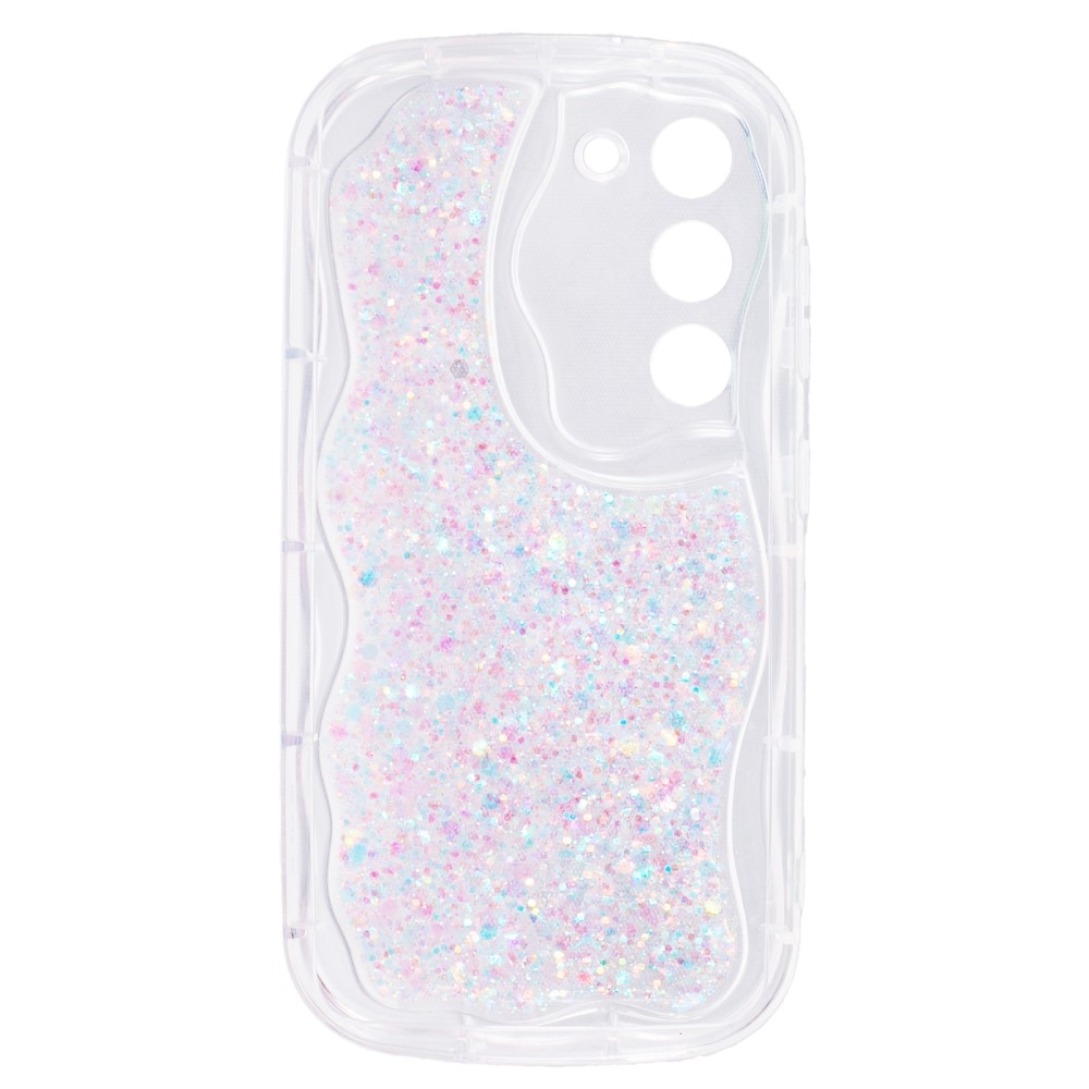 Funda de purpurina Wavy Samsung Galaxy S23 rosado