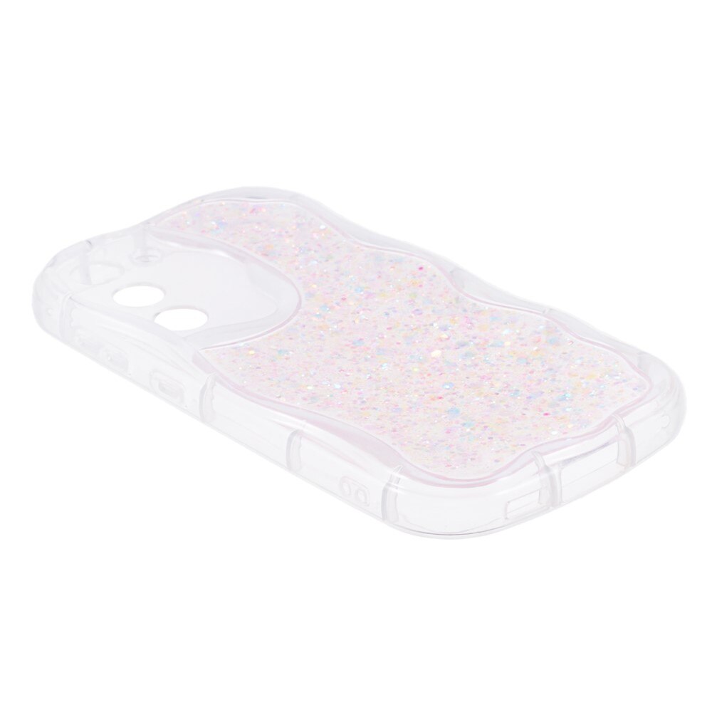 Funda de purpurina Wavy Samsung Galaxy S23 rosado