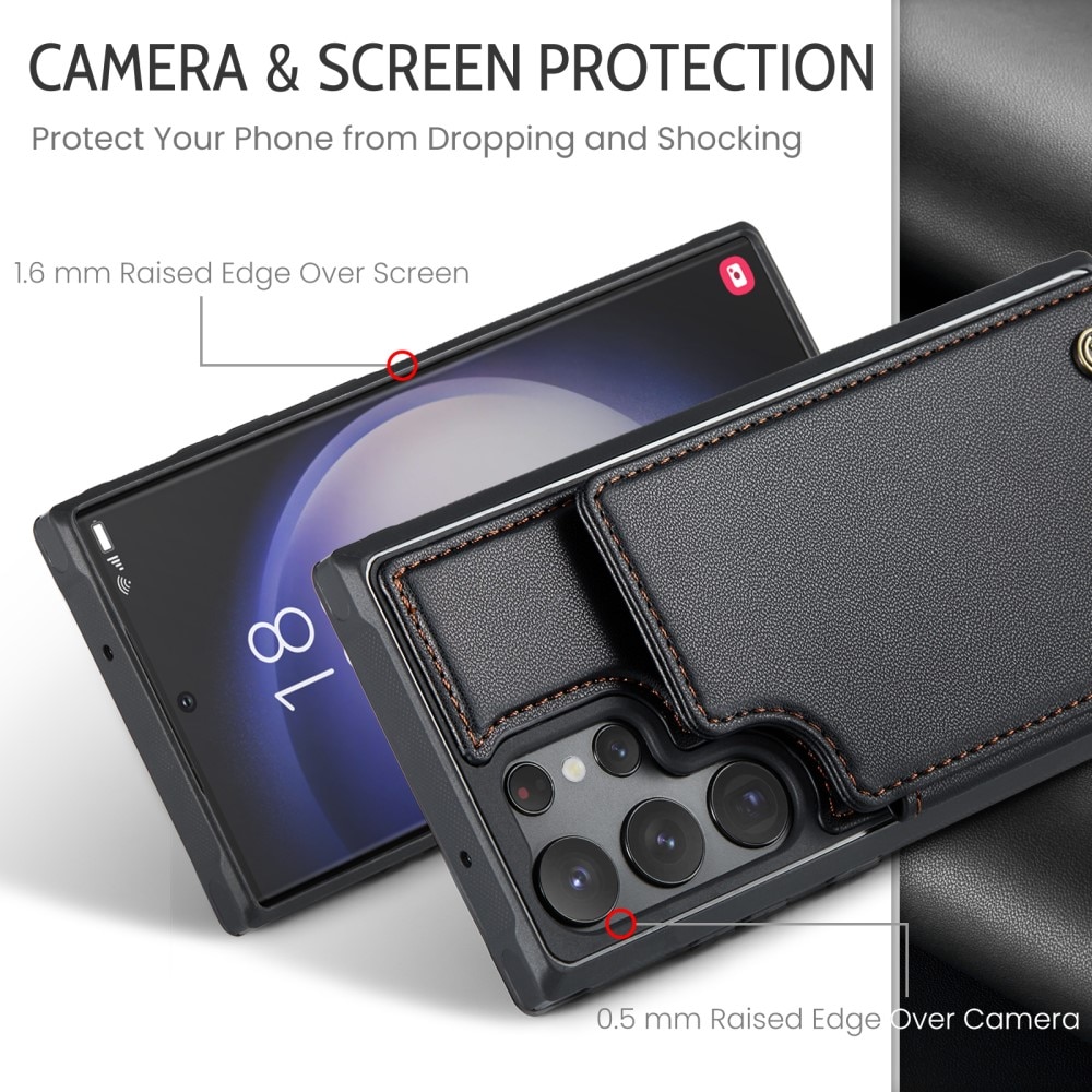 Funda con tarjetero anti-RFID Samsung Galaxy S23 Ultra negro