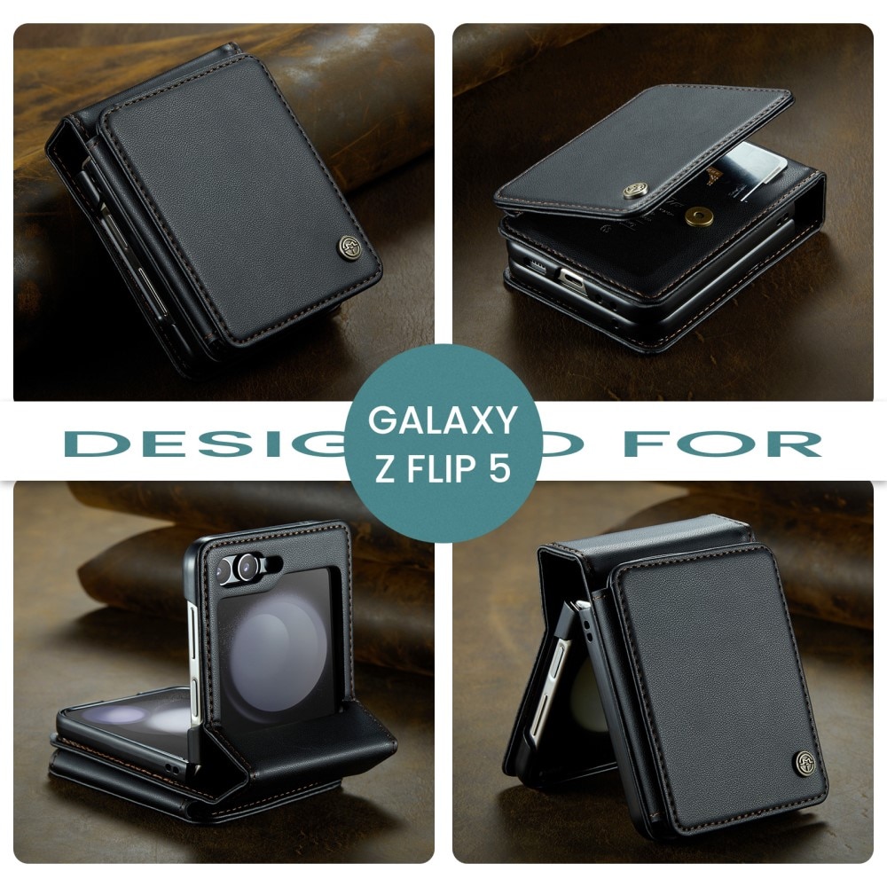 Funda con tarjetero anti-RFID Samsung Galaxy Z Flip 5 negro