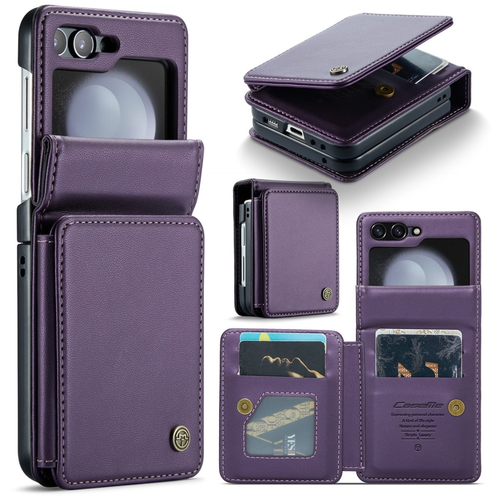 Funda con tarjetero anti-RFID Samsung Galaxy Z Flip 5 violeta