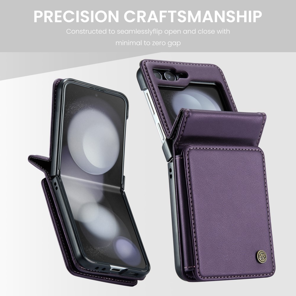 Funda con tarjetero anti-RFID Samsung Galaxy Z Flip 6 violeta