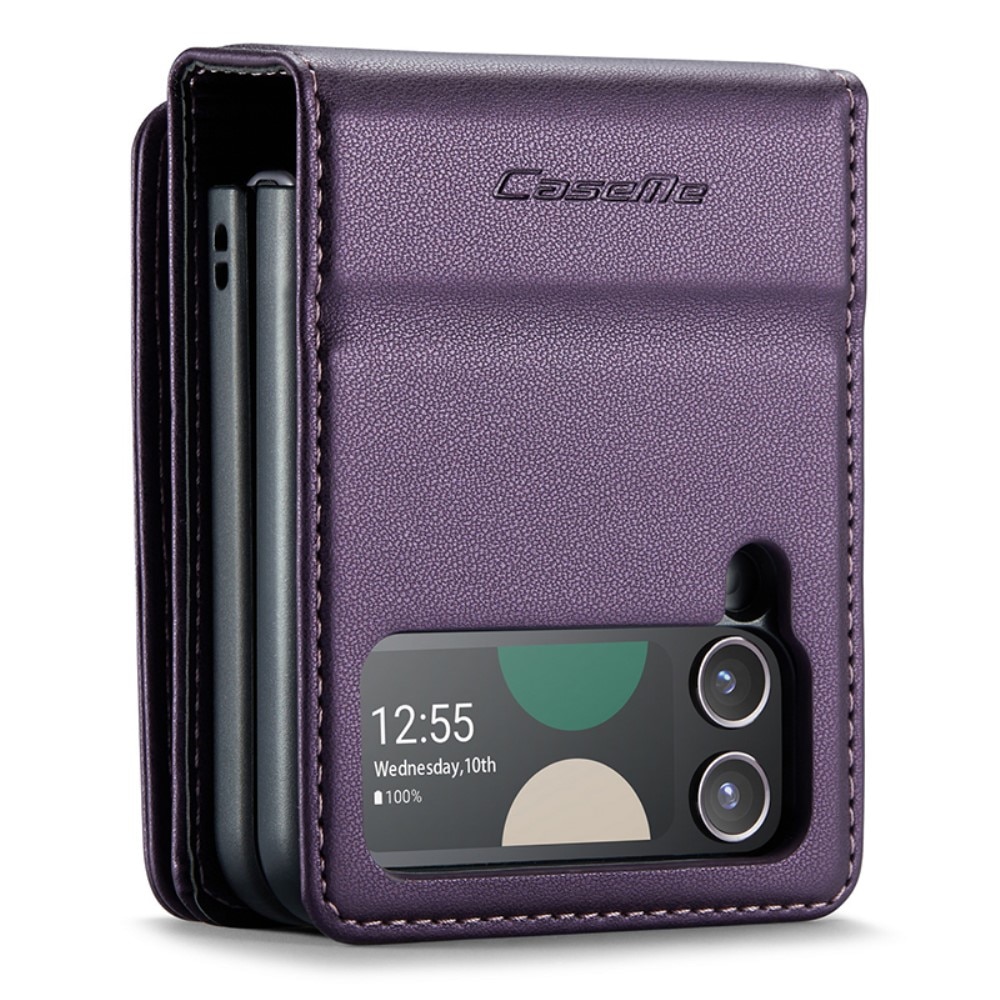 Funda con tarjetero anti-RFID Samsung Galaxy Z Flip 3 violeta