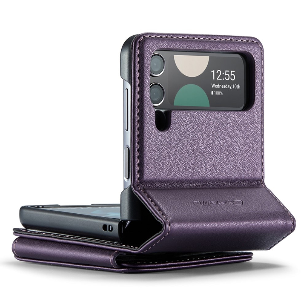 Funda con tarjetero anti-RFID Samsung Galaxy Z Flip 3 violeta