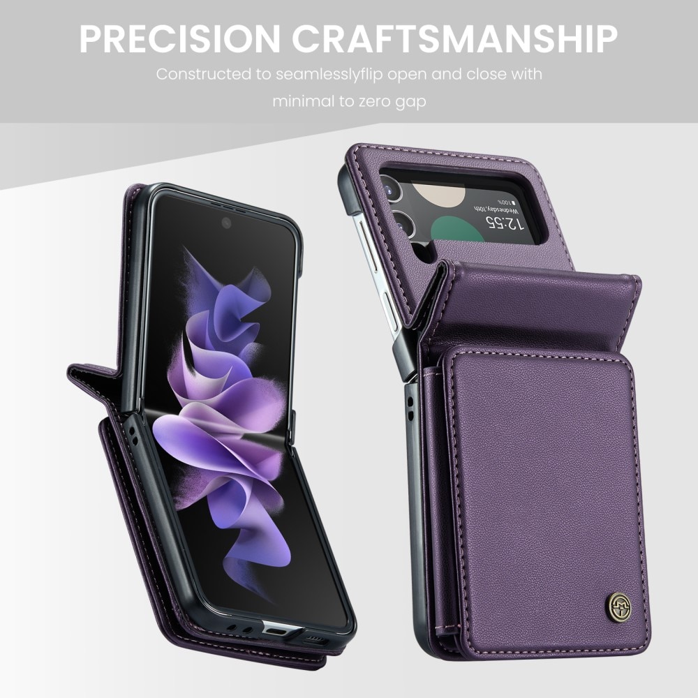 Funda con tarjetero anti-RFID Samsung Galaxy Z Flip 3 violeta