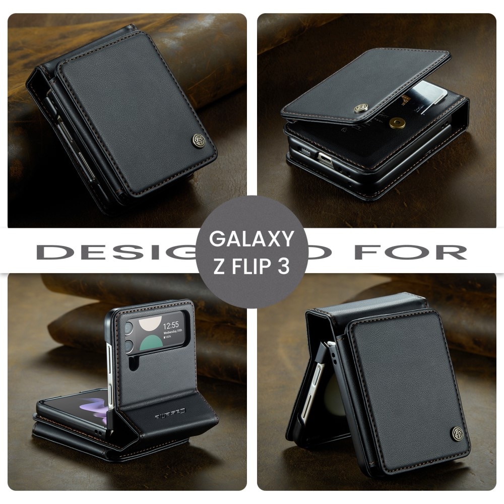 Funda con tarjetero anti-RFID Samsung Galaxy Z Flip 3 negro