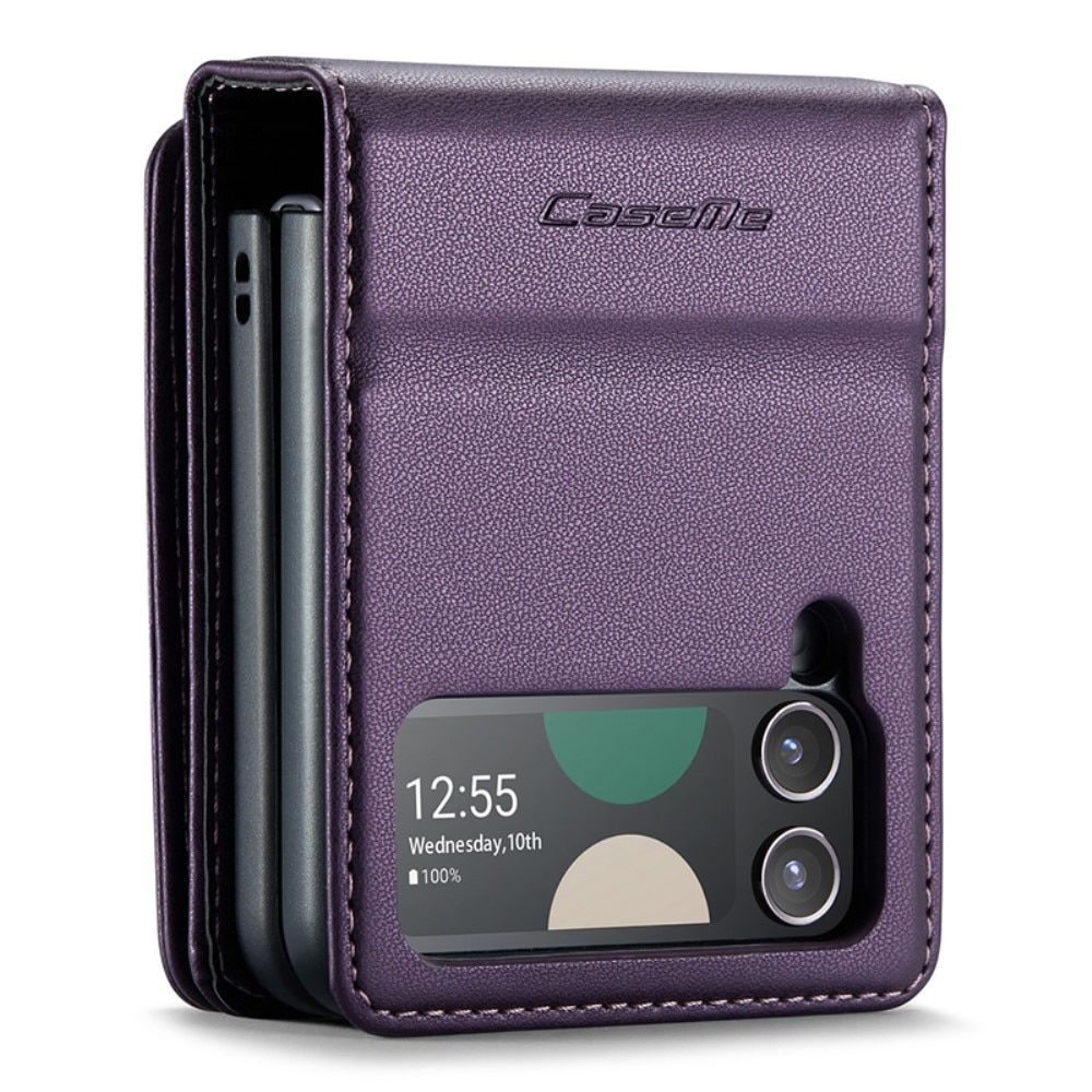 Funda con tarjetero anti-RFID Samsung Galaxy Z Flip 4 violeta