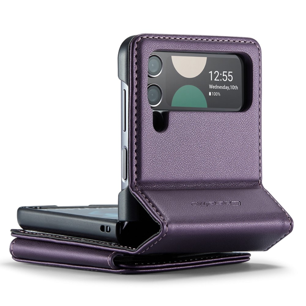 Funda con tarjetero anti-RFID Samsung Galaxy Z Flip 4 violeta