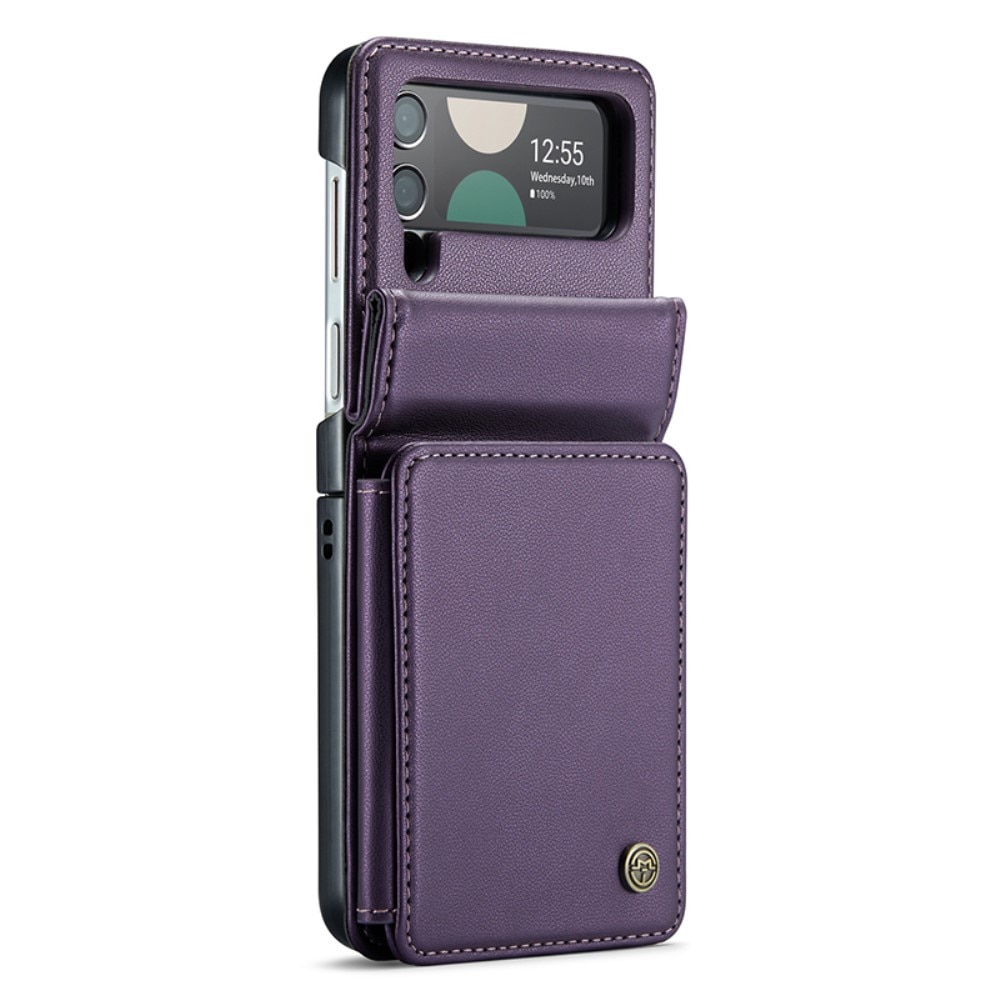 Funda con tarjetero anti-RFID Samsung Galaxy Z Flip 4 violeta
