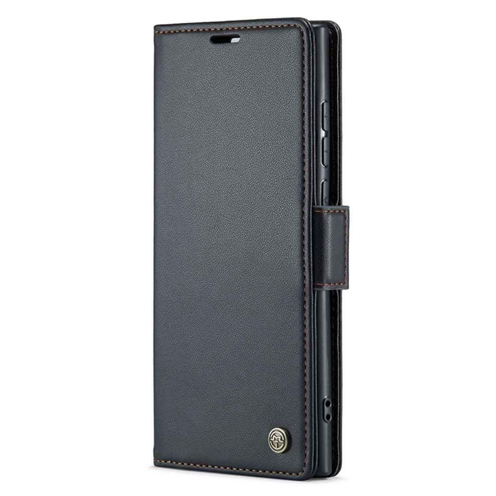 Funda delgada con solapa anti-RFID Samsung Galaxy S24 Ultra Negro