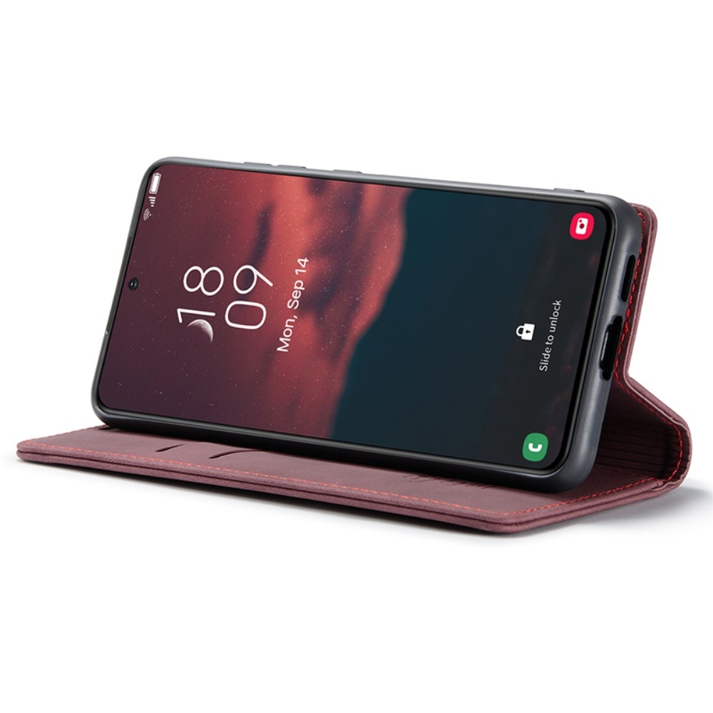 Funda delgada con solapa Samsung Galaxy S24 Plus rojo