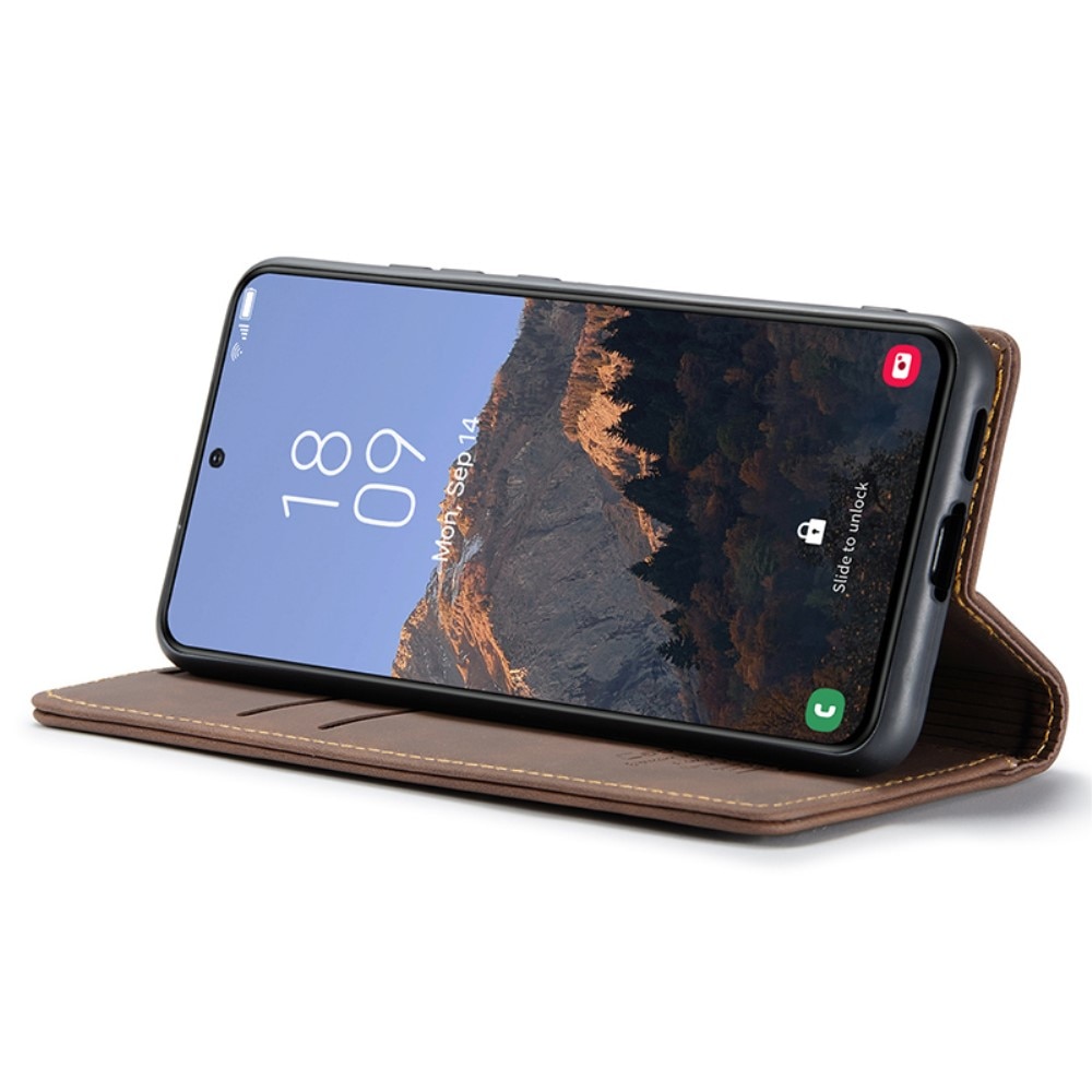 Funda delgada con solapa Samsung Galaxy S24 Plus Marrón