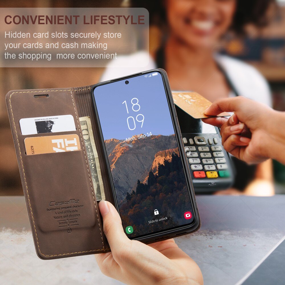 Funda delgada con solapa Samsung Galaxy S24 Marrón