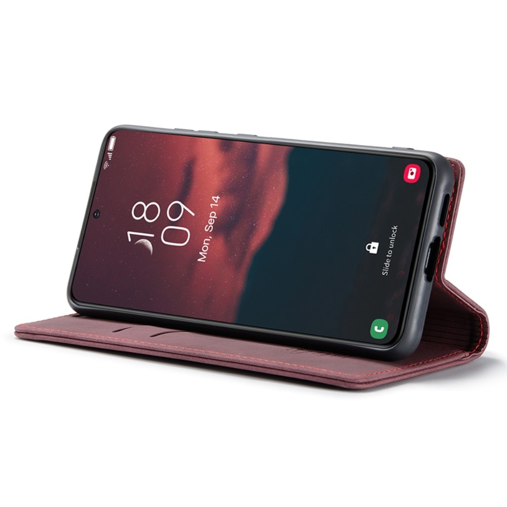 Funda delgada con solapa Samsung Galaxy S24 rojo