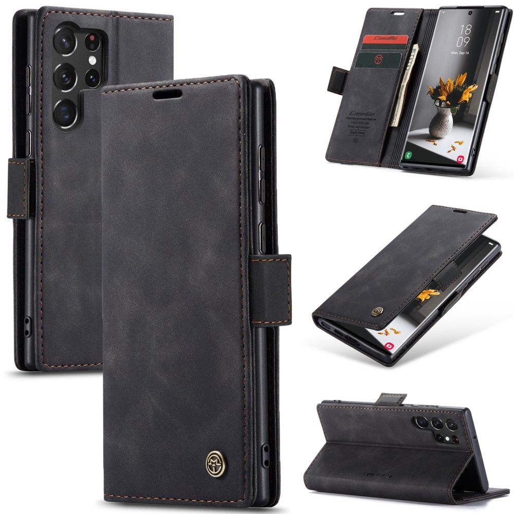Funda delgada con solapa Samsung Galaxy S24 Ultra Negro