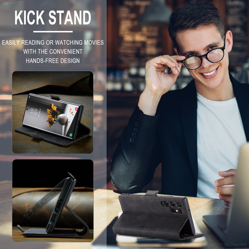 Funda delgada con solapa Samsung Galaxy S24 Ultra Negro