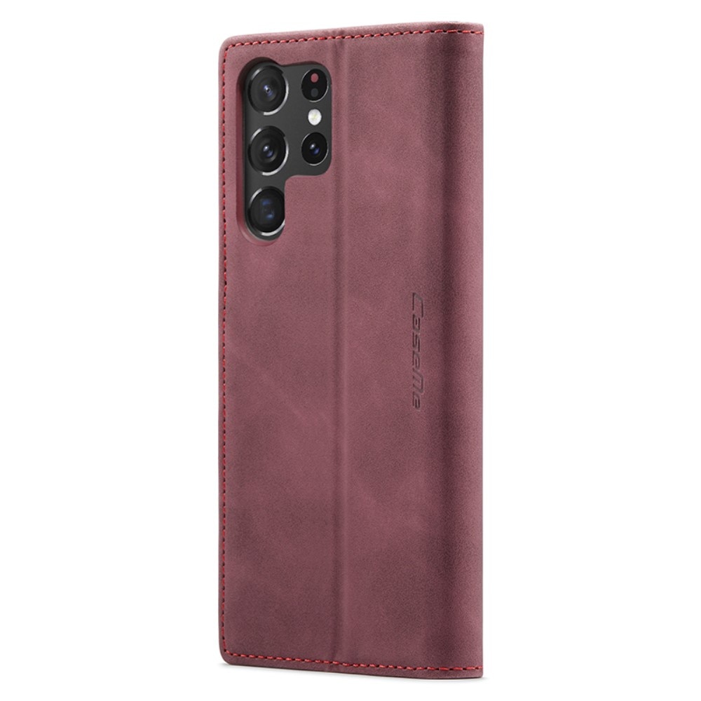 Funda delgada con solapa Samsung Galaxy S24 Ultra Rojo