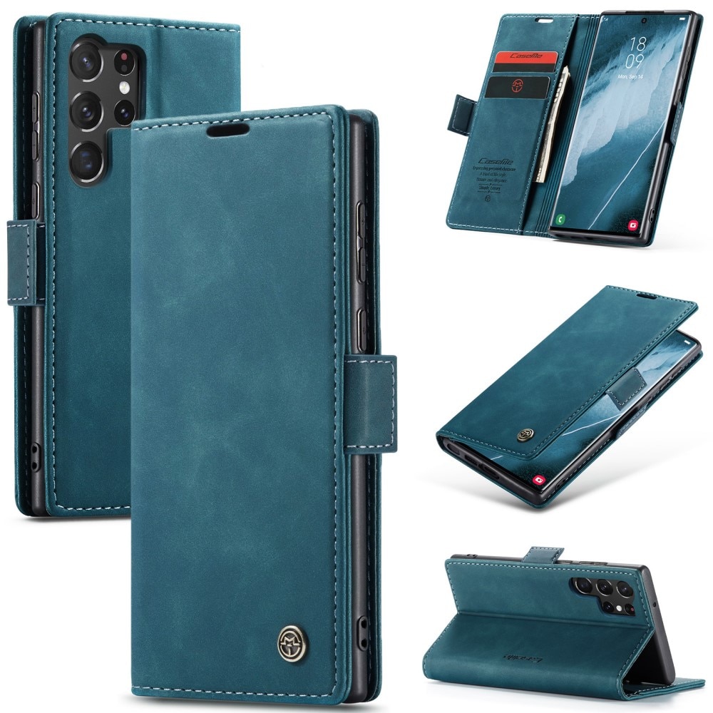 Funda delgada con solapa Samsung Galaxy S24 Ultra Azul