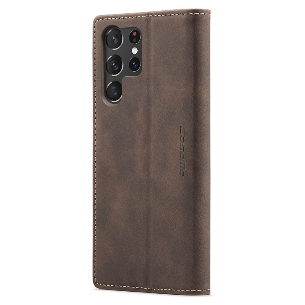 Funda delgada con solapa Samsung Galaxy S24 Ultra marrón