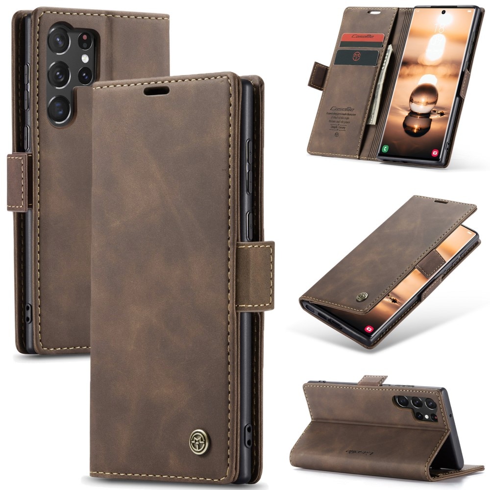 Funda delgada con solapa Samsung Galaxy S24 Ultra Marrón