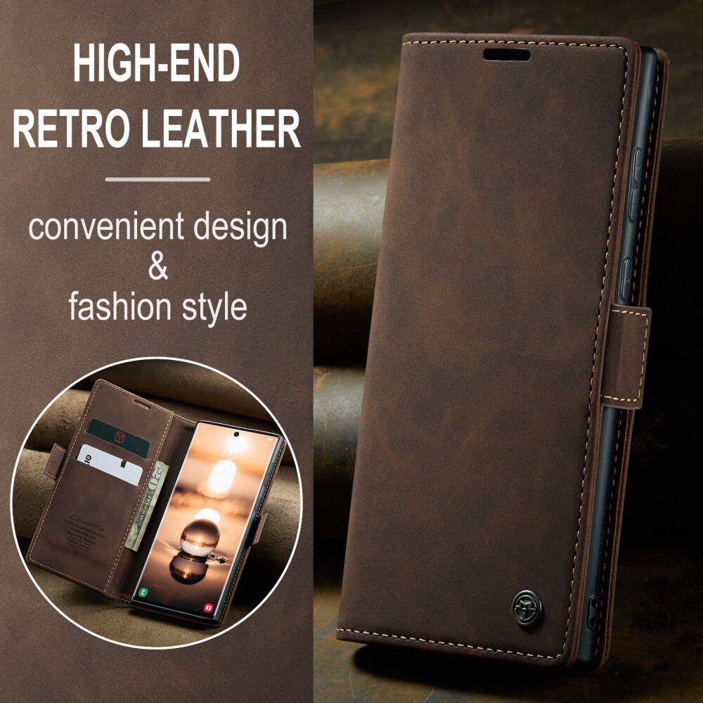 Funda delgada con solapa Samsung Galaxy S24 Ultra Marrón