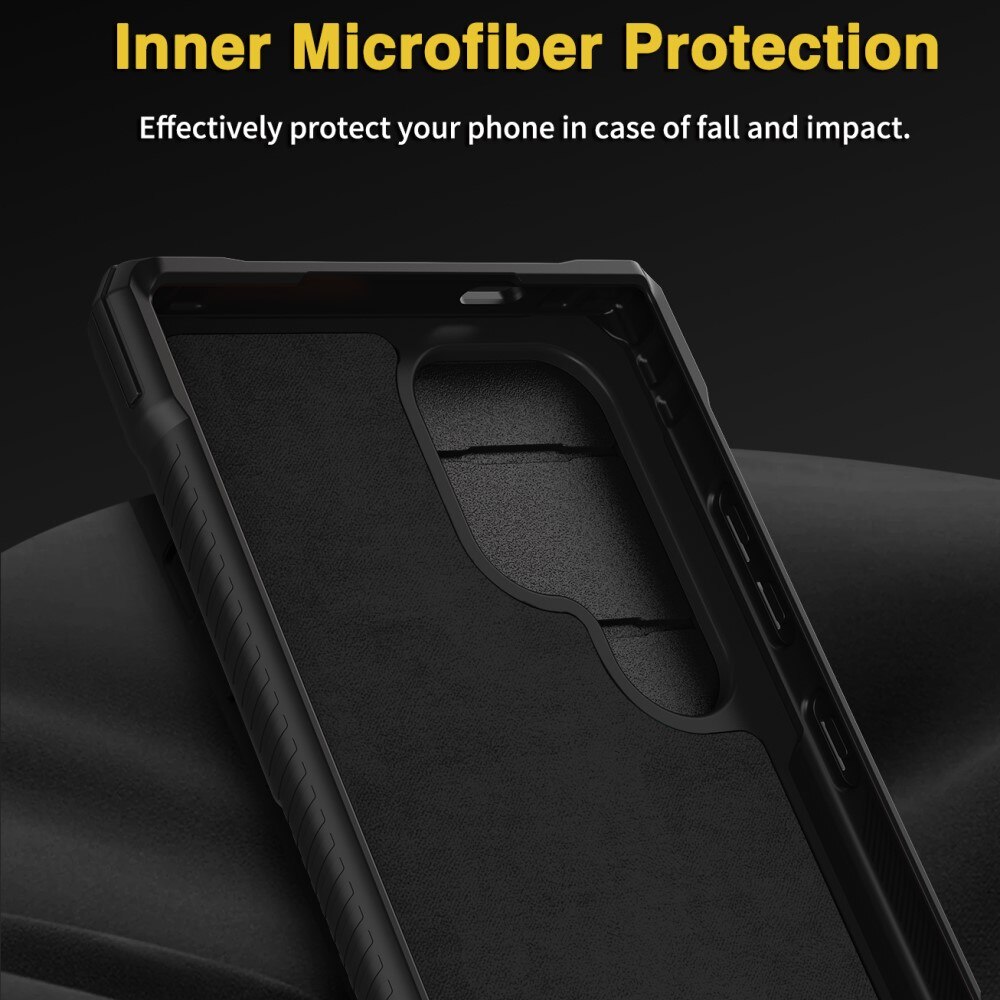 Card Case with Lens Shield & Kickstand Samsung Galaxy S24 Ultra negro